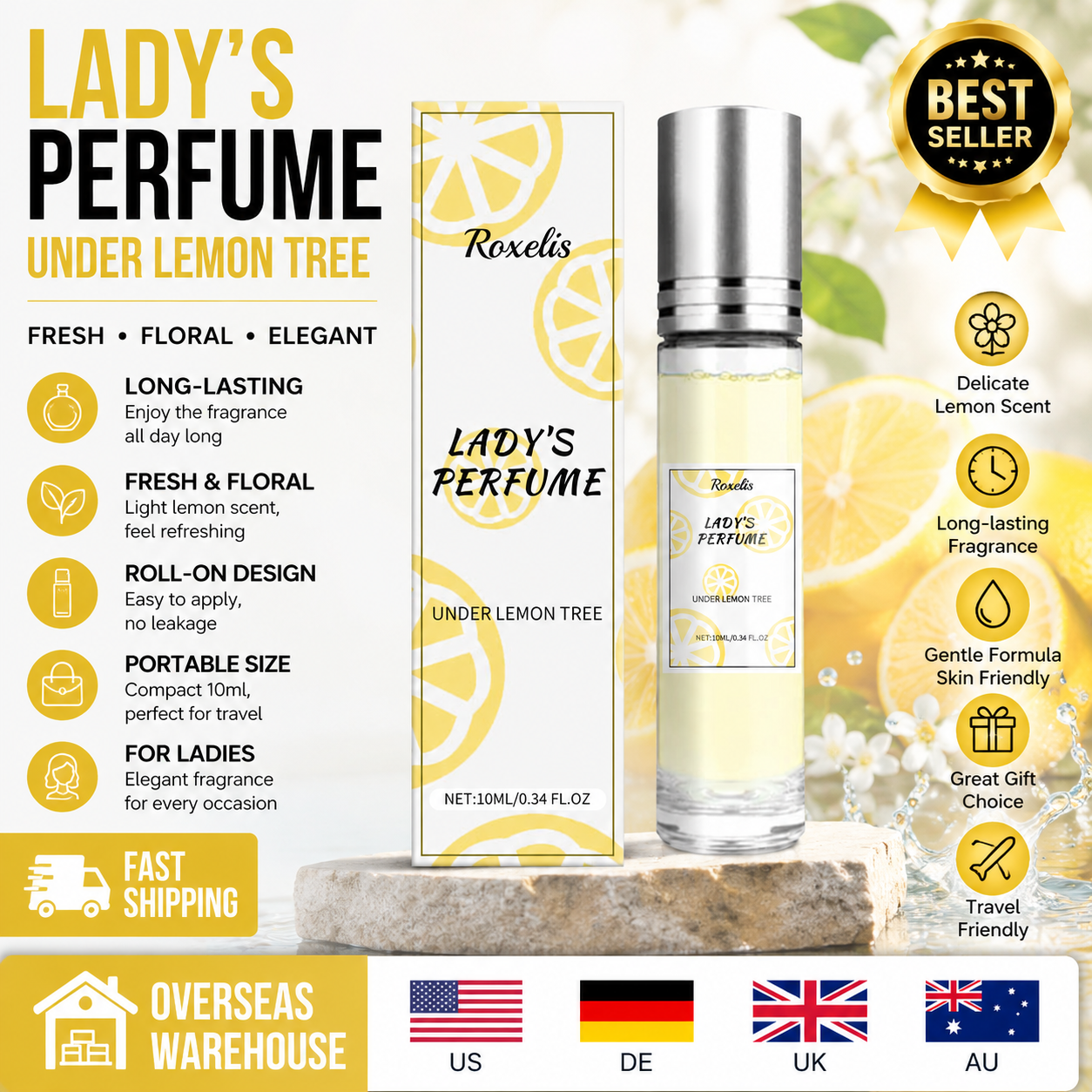On Perfume & Fragrance Kota Bogor - عطر رولر بزيت الليمون 10 مل